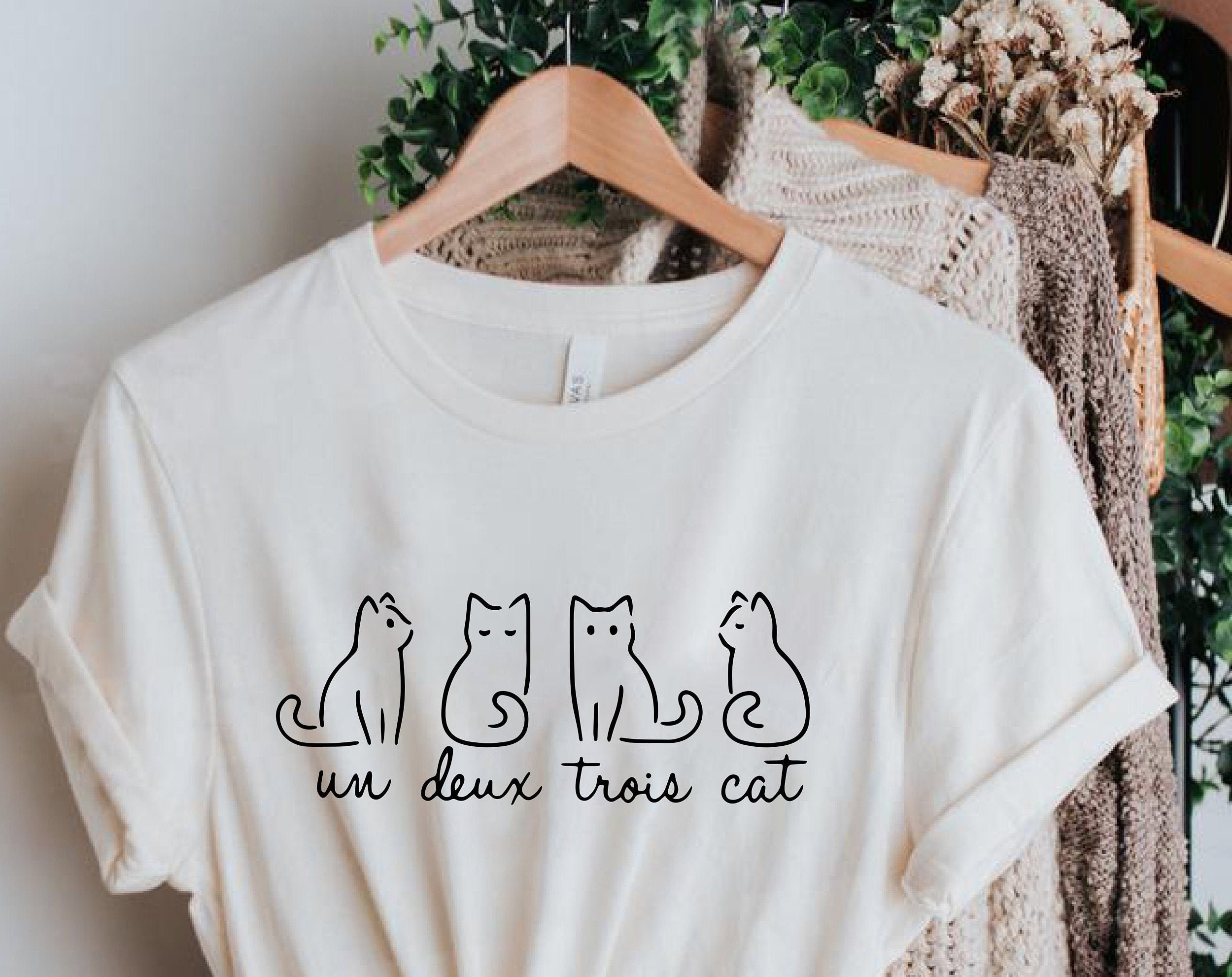 Get Un Deux Trois Cat Shirt For Free Shipping Custom Xmas Gift